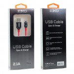 Wholesale Micro 2A USB V8V9 Heavy Duty Braided Cable 3FT (Black Red)